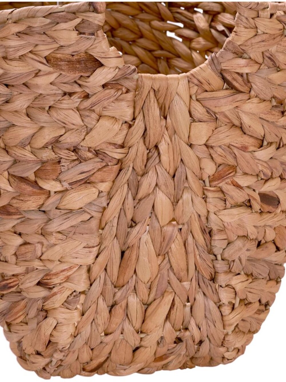 ML-4002 Tall Water Hyacinth Wicker Basket with Handles | Natural, Brown, Natural - Picture 9 of 11